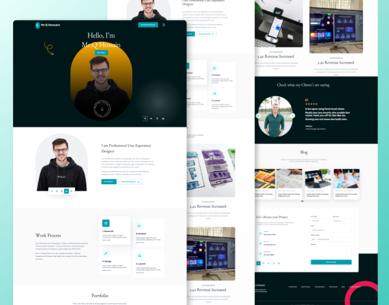 Qfolio - Personal Portfolio HTML Template
